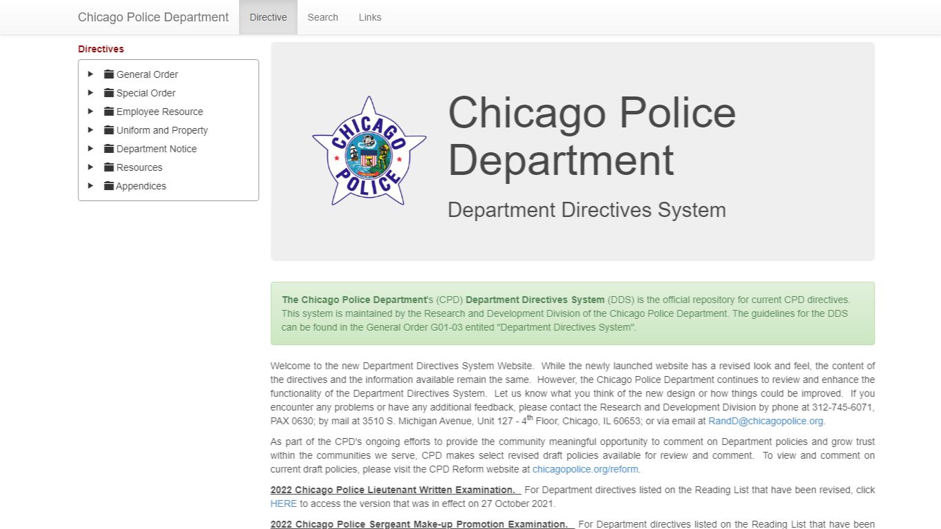 LOCKUP FACILITY WEEKLY INSPECTION REPORT INSTRUCTIONS CHICAGO POLICE ...